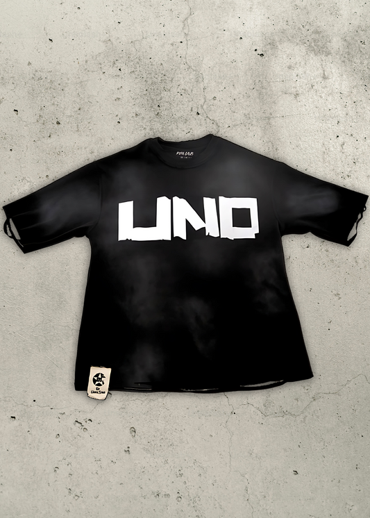 "UNO" Reflective Tape Tee