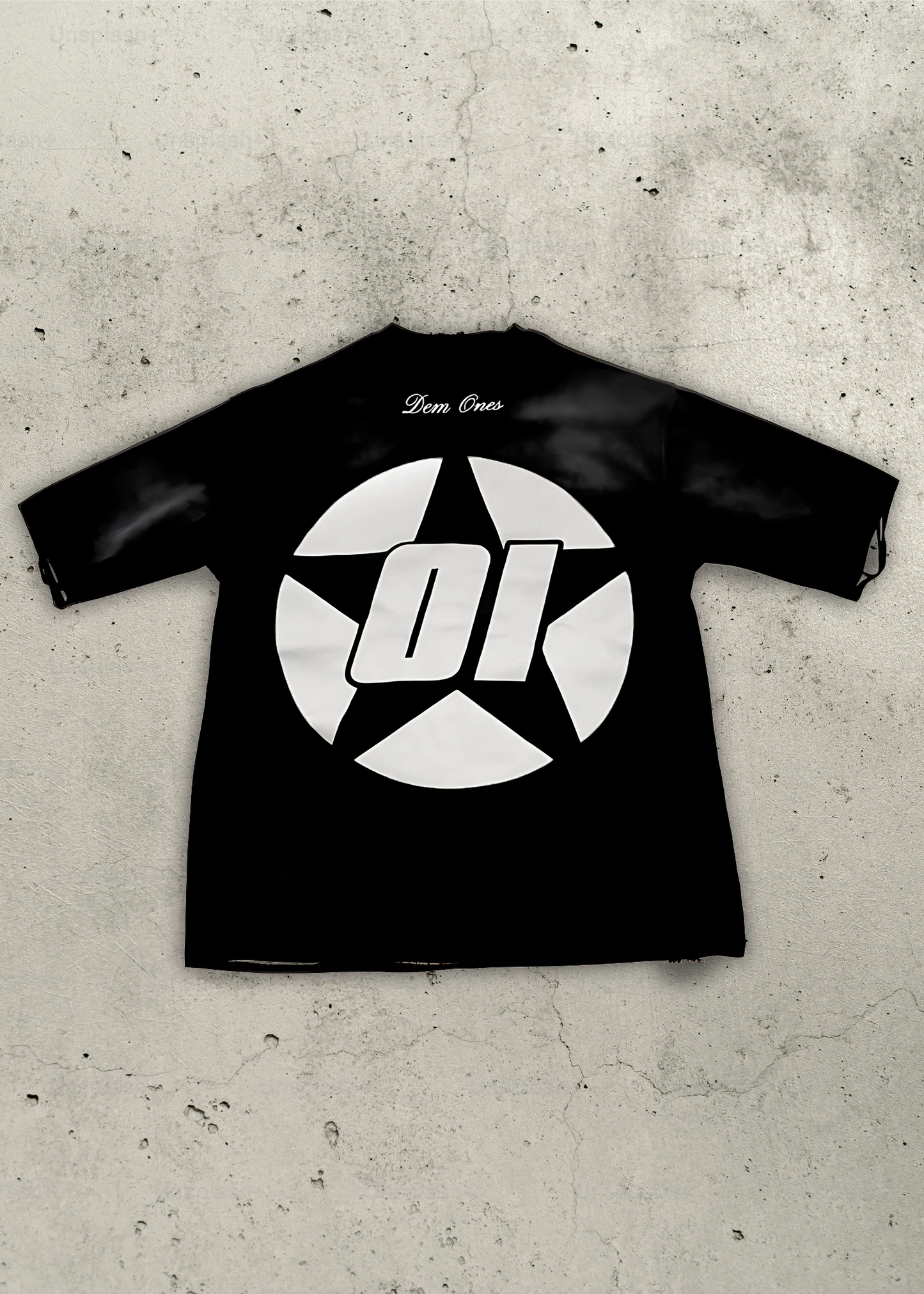 "UNO" Reflective Tape Tee